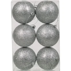 Boule de Noel X6 argent-Gifi Clearance