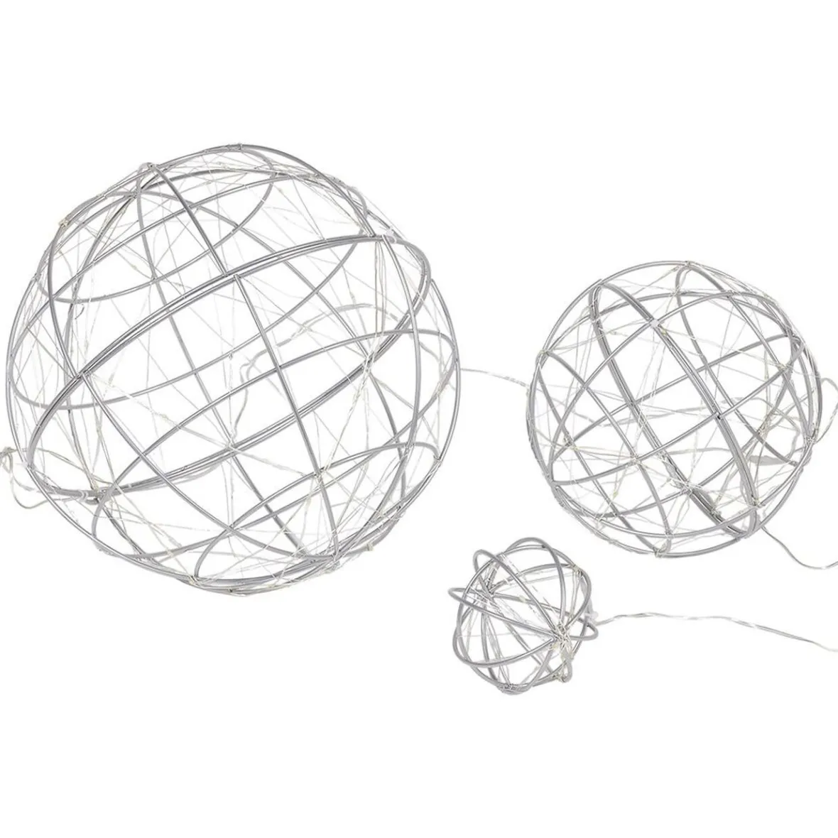 Boule de Noël 100 LED blanc chaud x3-Gifi Discount