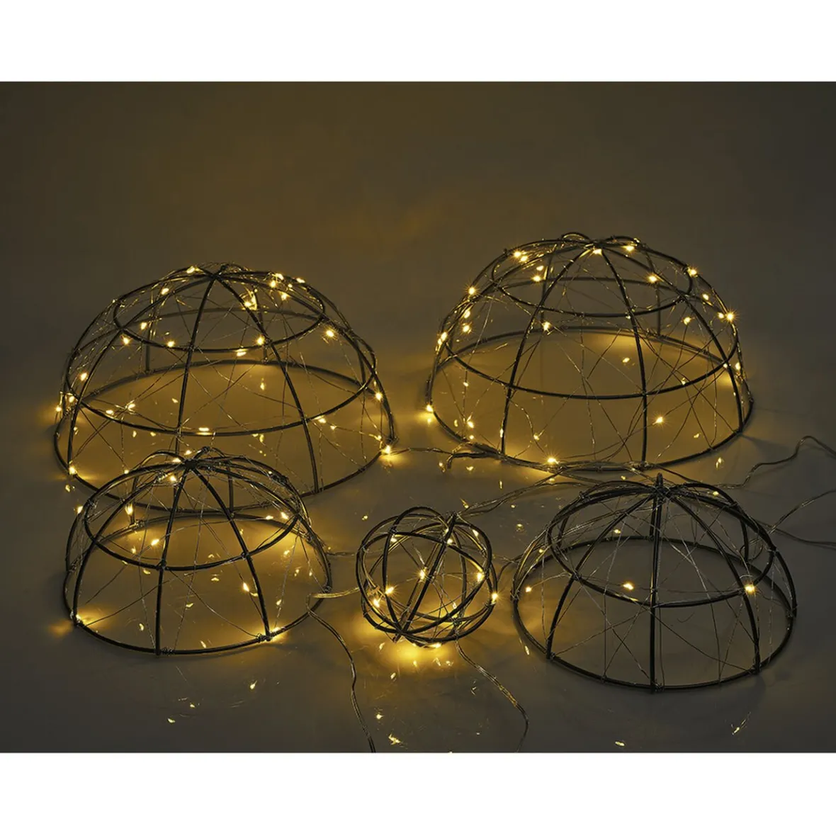 Boule de Noël 100 LED blanc chaud x3-Gifi Discount