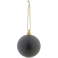 Boule de Noël à motif relief brillant-Gifi New
