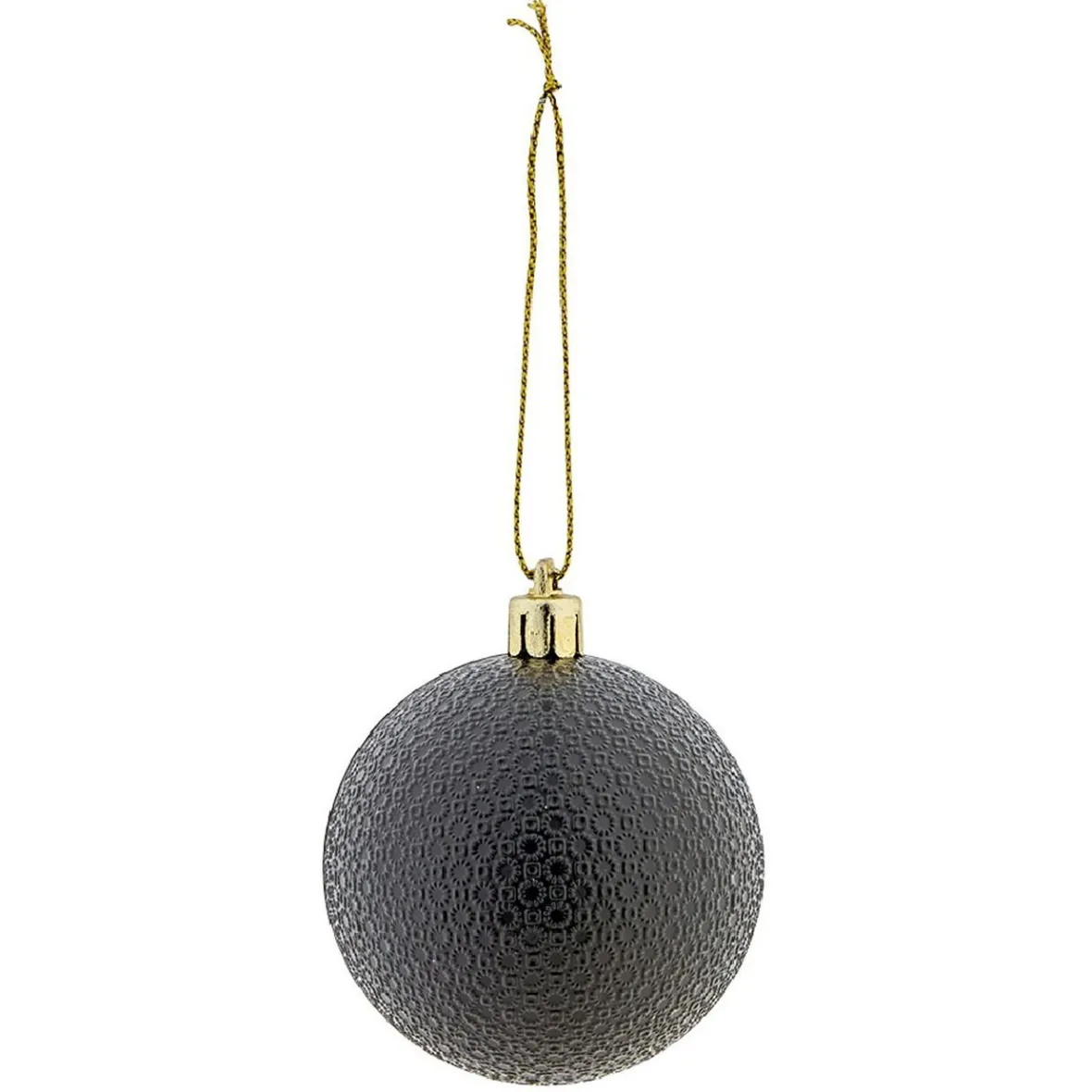 Boule de Noël à motif relief brillant-Gifi New