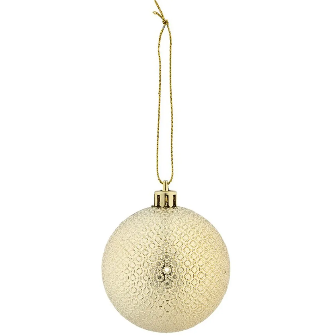 Boule de Noël à motif relief brillant-Gifi New