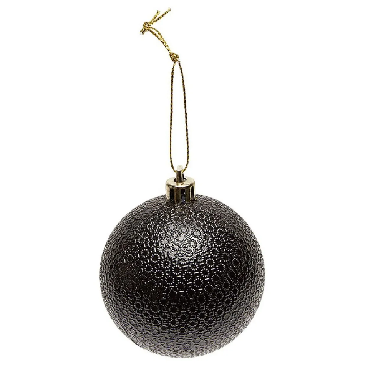 Boule de Noël à motif relief brillant-Gifi New