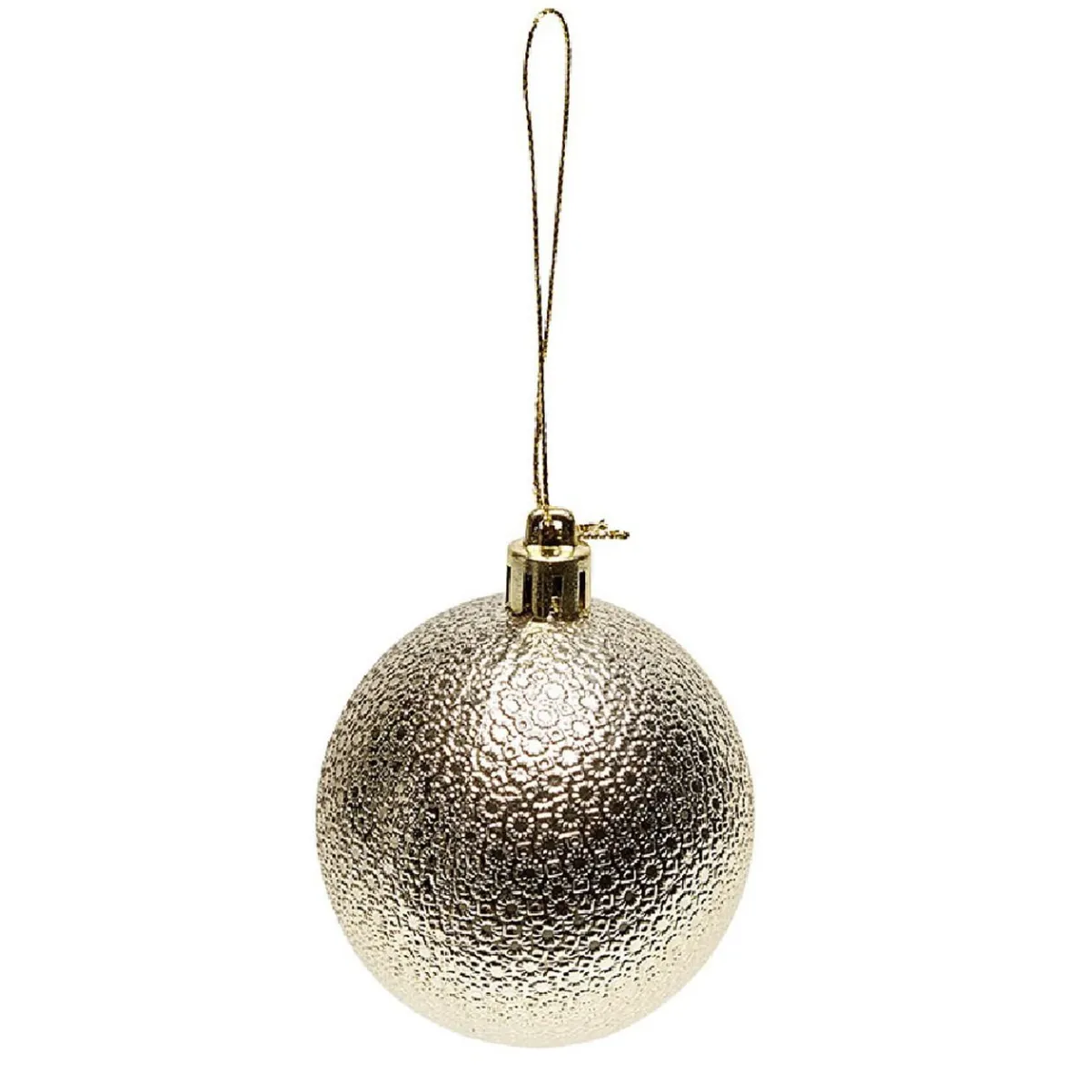 Boule de Noël à motif relief brillant-Gifi New