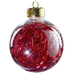 Boule de Noël à suspendre intérieur décoré fil métallisé x15-Gifi Discount