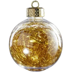 Boule de Noël à suspendre intérieur décoré fil métallisé x15-Gifi Discount