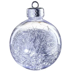 Boule de Noël à suspendre intérieur décoré fil métallisé x15-Gifi Discount