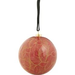 Boule de Noël à suspendre motifs végétaux-Gifi Online