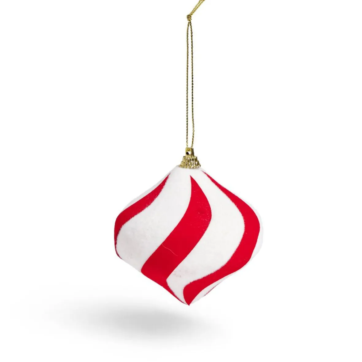 Boule de Noël à suspendre rouge et blanc Ø8cm - 2 modèles-Gifi New