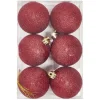 Boule de Noël argenté à paillettes Ø6 cm x6-Gifi New