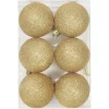 Boule de Noël argenté à paillettes Ø6 cm x6-Gifi Clearance