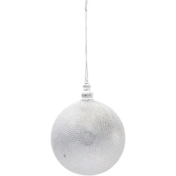 Boule de Noël argentée Ø10 cm-Gifi New
