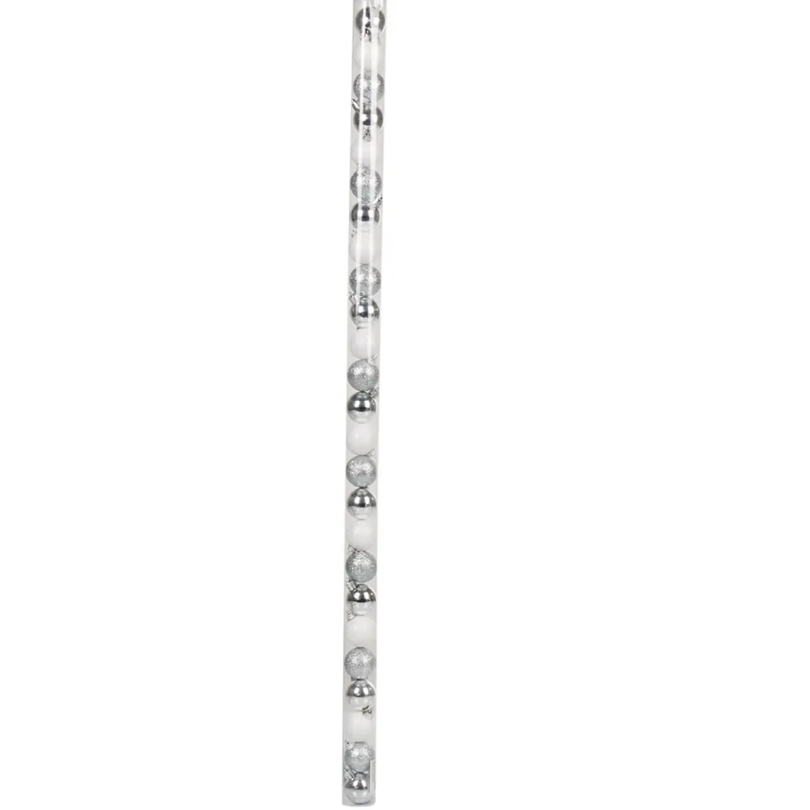 Boule de Noël argentée et blanche x25-Gifi