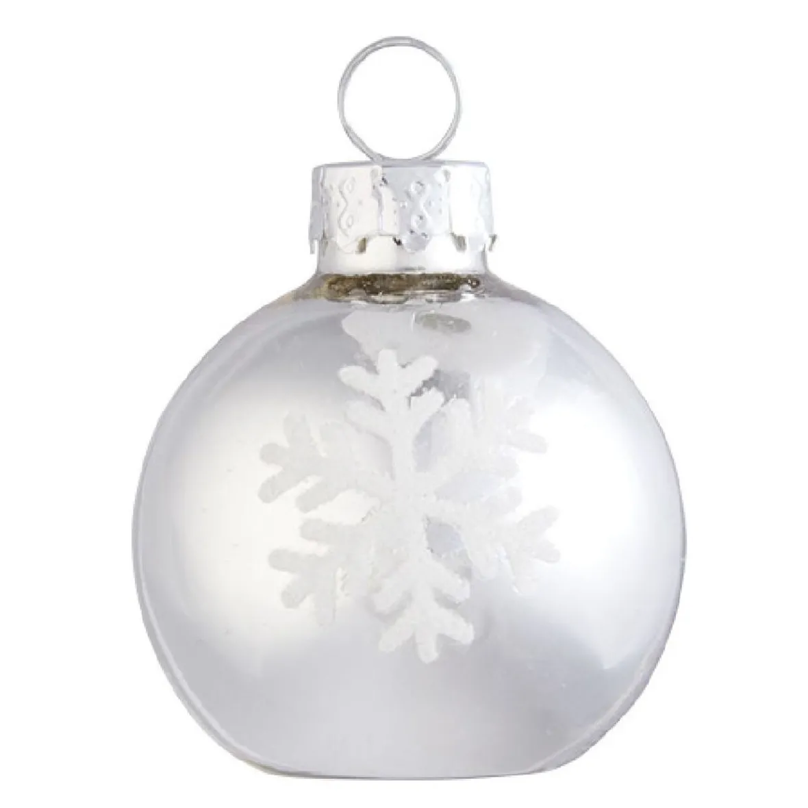 Boule de Noël argentée porte-nom x4-Gifi Clearance