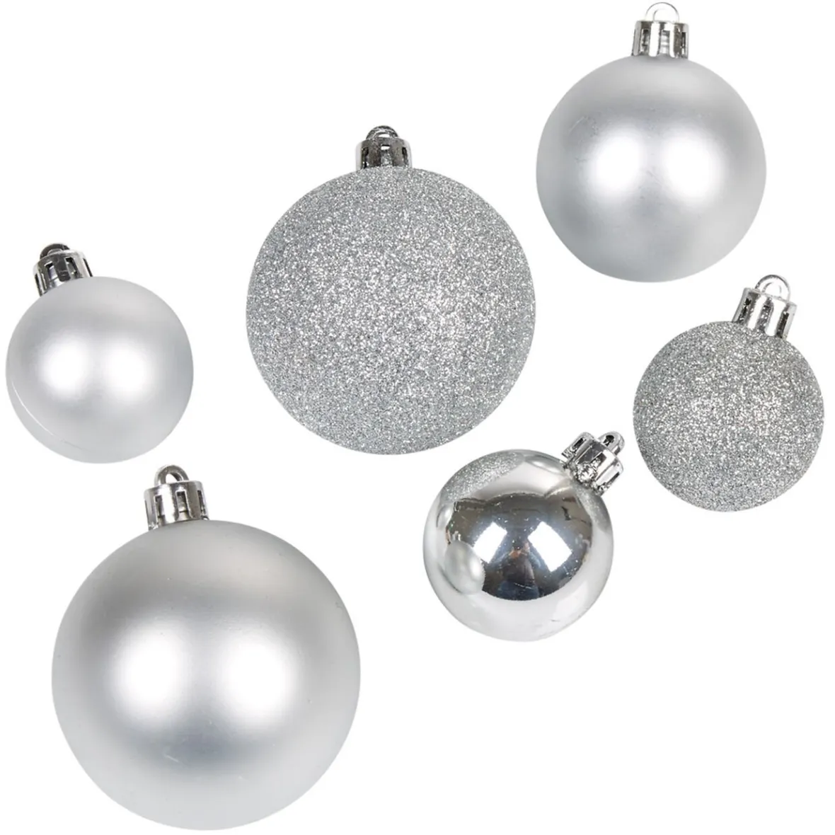 Boule de Noël argentée x20-Gifi Online