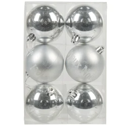Boule de Noël argentée x6-Gifi Sale