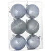 Boule de Noël argentée x6-Gifi