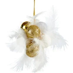 Boule de Noël avec plumes-Gifi Outlet