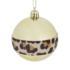 Boule de Noël bande léopard x 4-Gifi Best