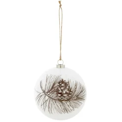 Boule de Noël blanche esprit scandinave nature-Gifi Hot