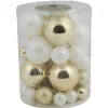Boule de Noël blanche et dorée x 50-Gifi