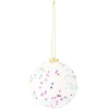 Boule de Noël blanche perles multicolores Ø8cm-Gifi Clearance