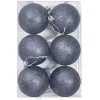 Boule de Noël bleu Ø6 cm x6-Gifi