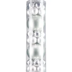 Boule de Noël bleu et argenté x32-Gifi Discount