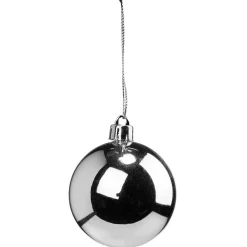 Boule de Noël bleu et argenté x32-Gifi Discount