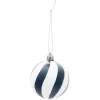 Boule de Noël bleu et blanc Ø6 cm-Gifi Discount