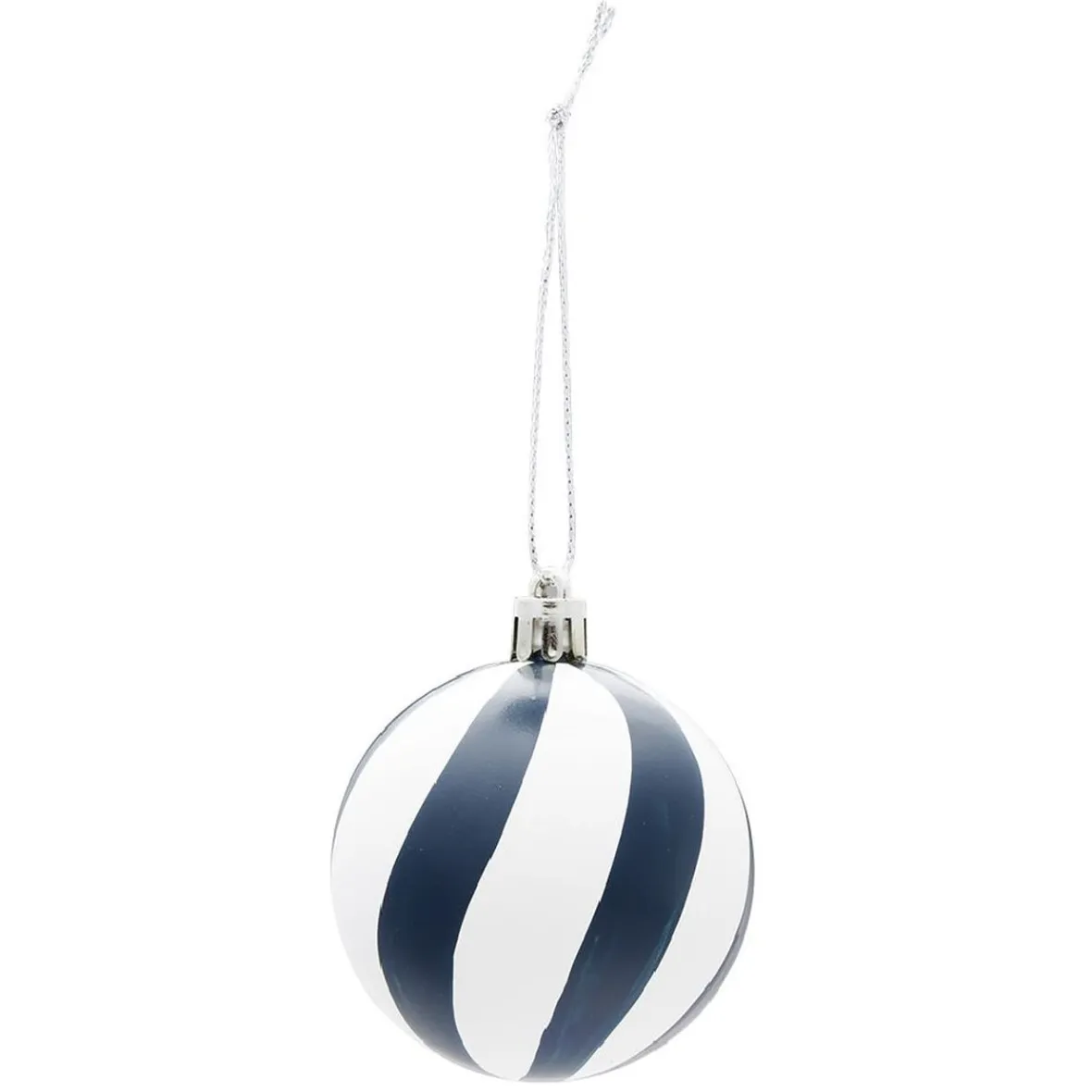 Boule de Noël bleu et blanc Ø6 cm-Gifi Discount