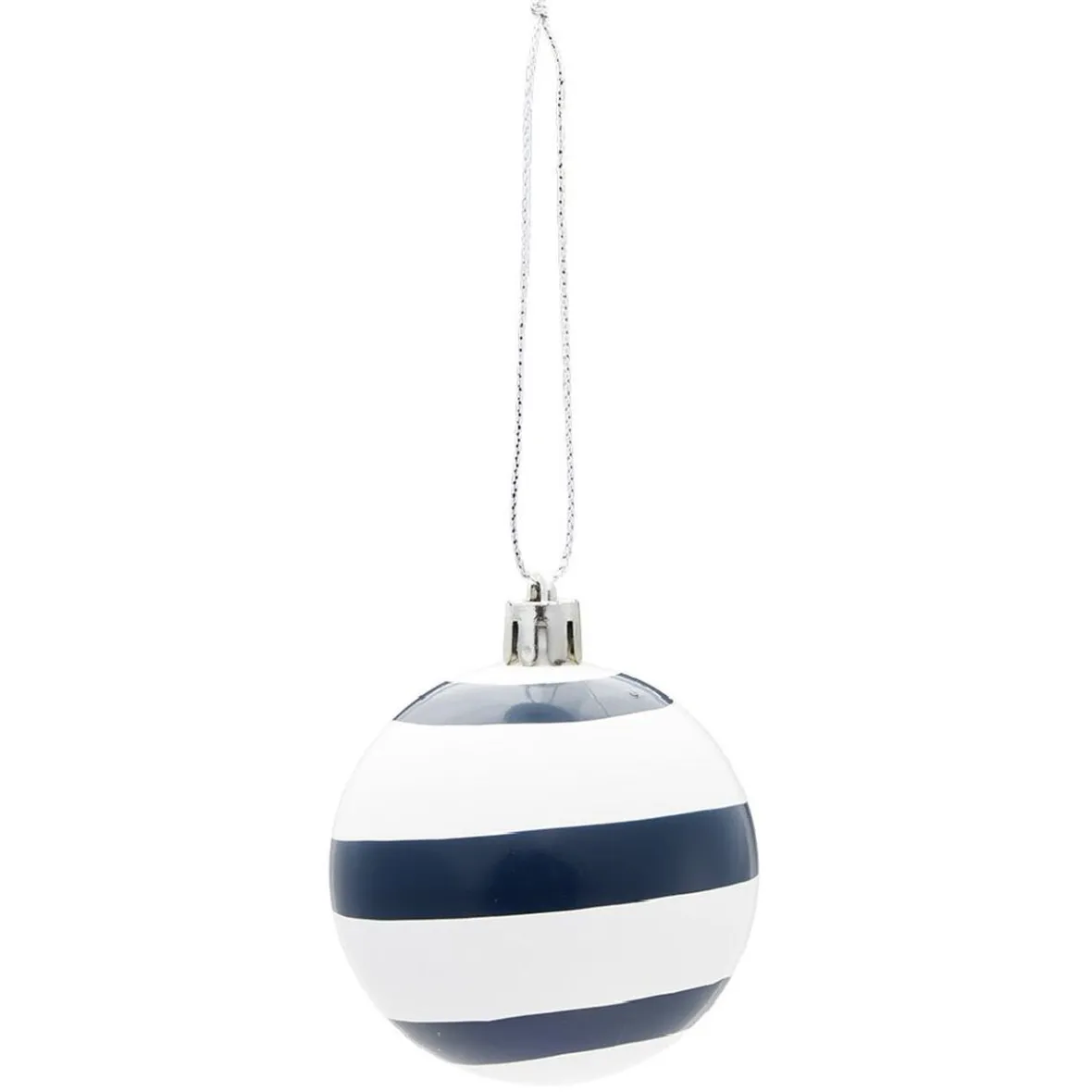 Boule de Noël bleu et blanc Ø6 cm-Gifi Discount