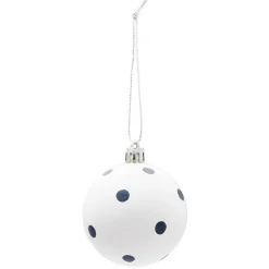 Boule de Noël bleu et blanc Ø6 cm-Gifi Discount