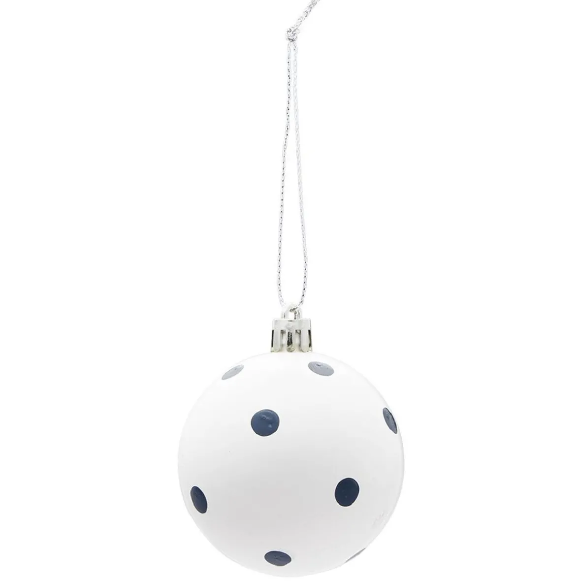 Boule de Noël bleu et blanc Ø6 cm-Gifi Discount