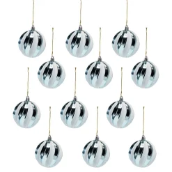 Boule de Noël bleu et blanc x12-Gifi Best