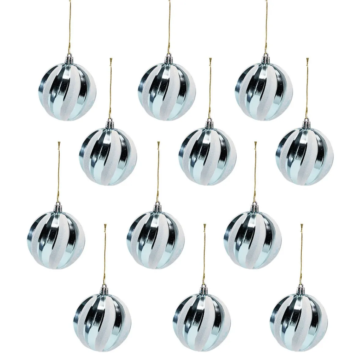 Boule de Noël bleu et blanc x12-Gifi Best