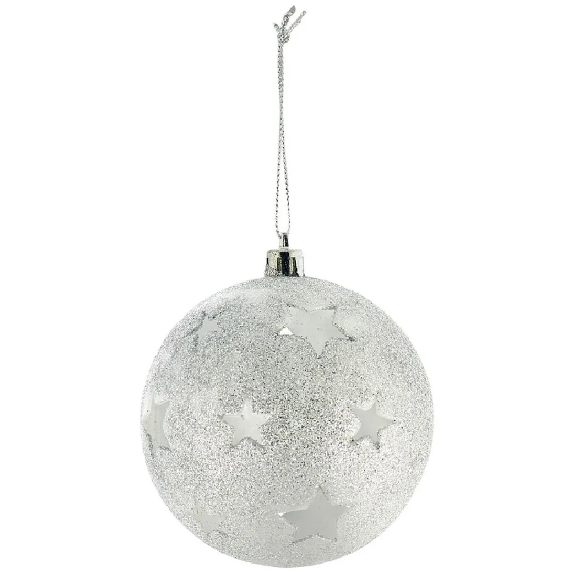 Boule de Noël brillante motif étoilée ajourée-Gifi Clearance