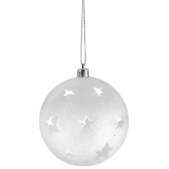 Boule de Noël brillante motif étoilée ajourée-Gifi Clearance