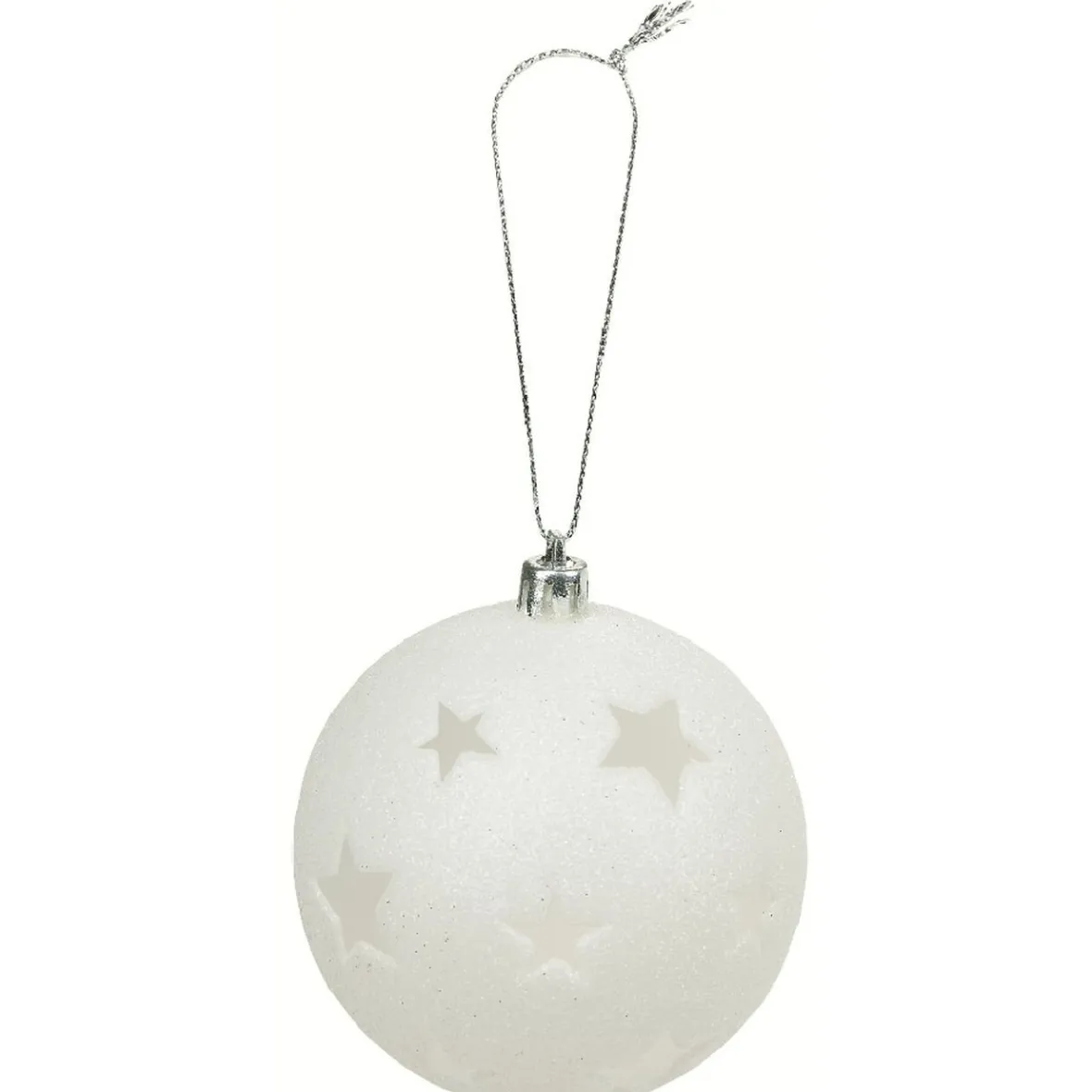 Boule de Noël brillante motif étoilée ajourée-Gifi Clearance