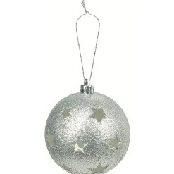 Boule de Noël brillante motif étoilée ajourée-Gifi Clearance