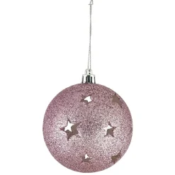 Boule de Noël brillante motif étoilée ajourée-Gifi Clearance