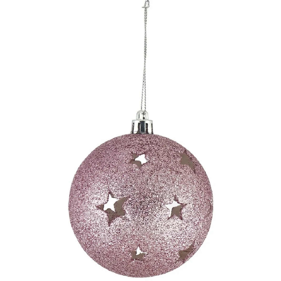 Boule de Noël brillante motif étoilée ajourée-Gifi Clearance