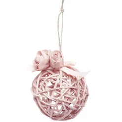 Boule de Noël déco fleur en rotin-Gifi Outlet