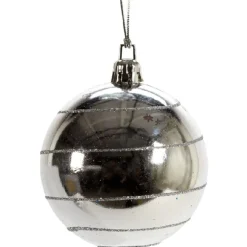 Boule de Noël décor argenté-Gifi Discount