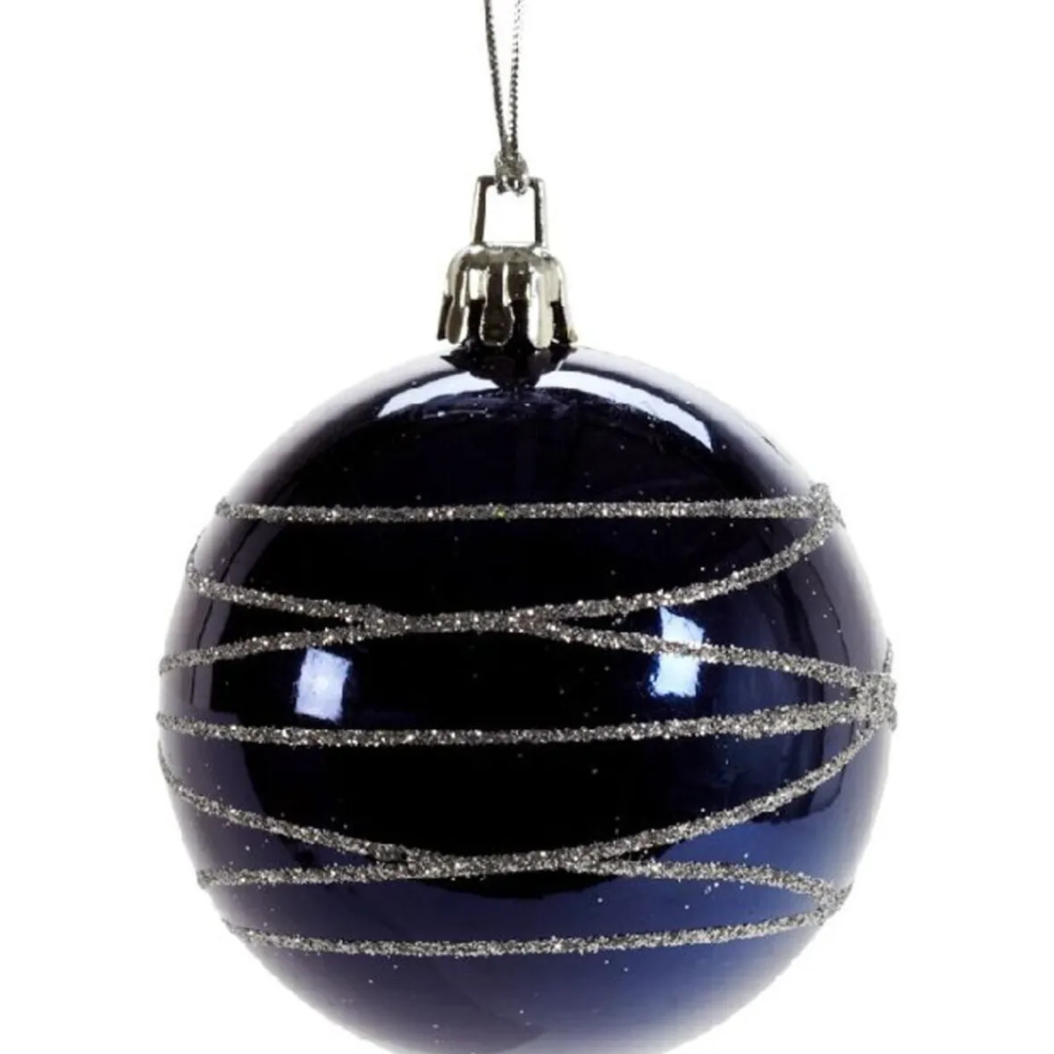 Boule de Noël décor argenté-Gifi Discount