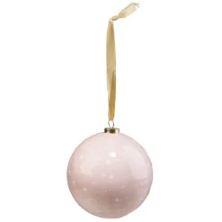 Boule de Noël design blanc doré Ø8cm-Gifi