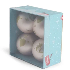 Boule de Noël Disney Bambi rose Ø8cm x4-Gifi Outlet