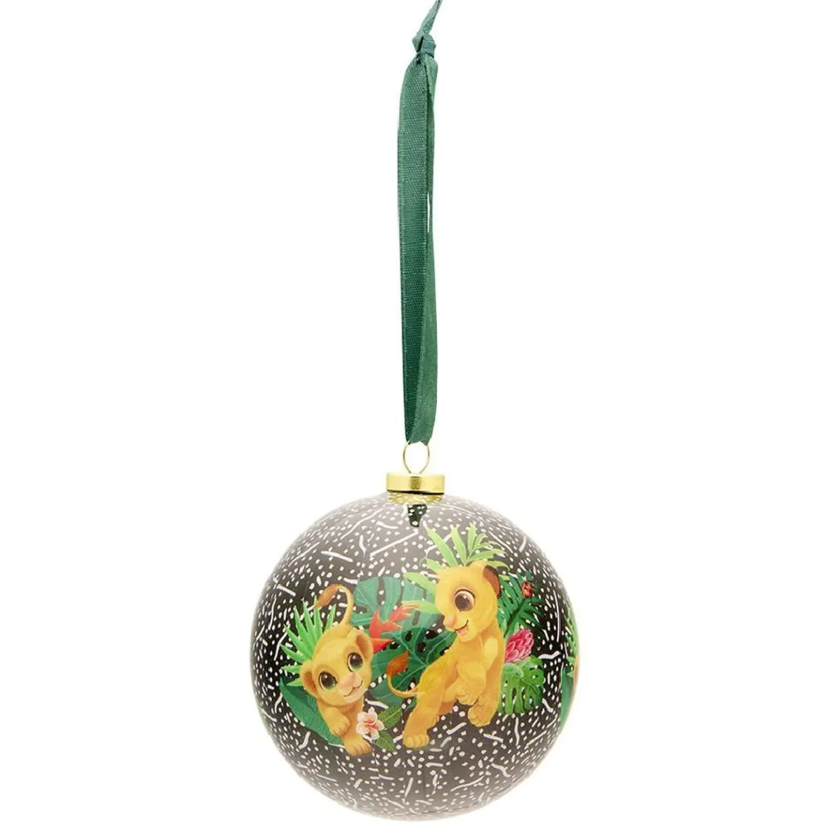 Boule de Noël Disney Le Roi Lion verte et rouge Ø7,5cm-Gifi New