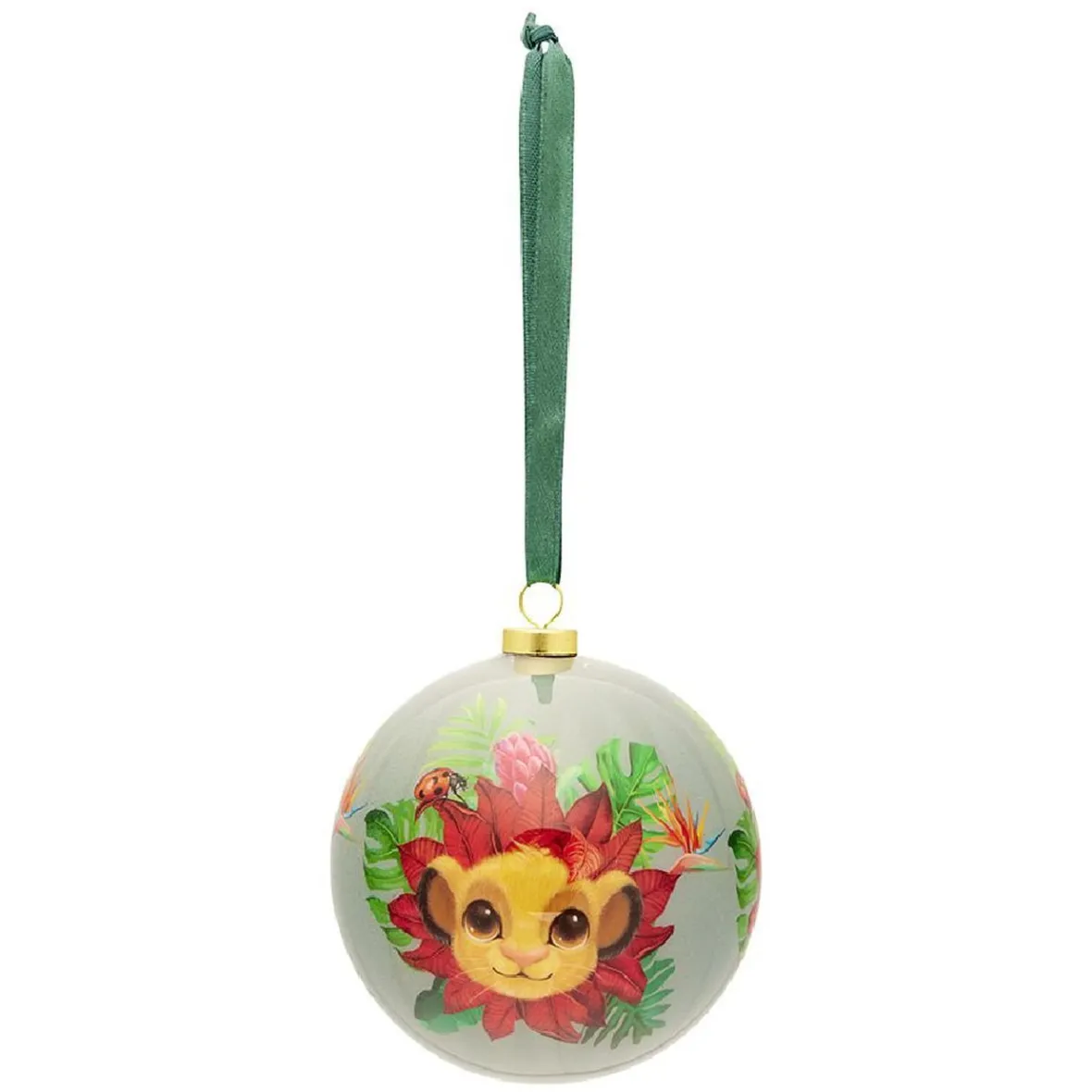 Boule de Noël Disney Le Roi Lion verte et rouge Ø7,5cm-Gifi New