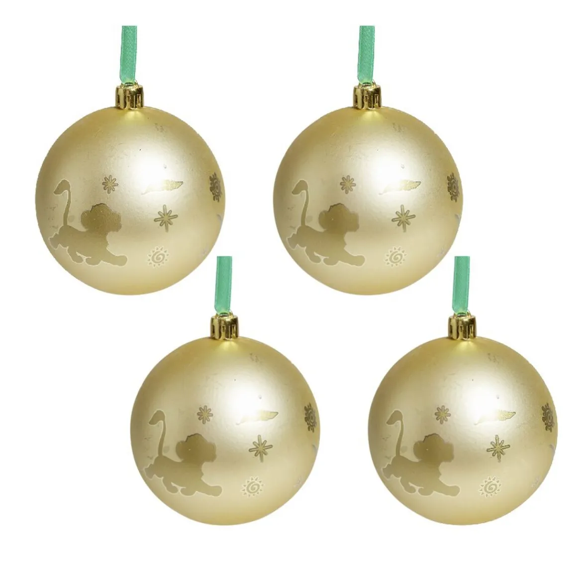 Boule de Noël Disney Le Roi Lion doré Ø8cm x4-Gifi Online